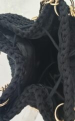 Women's Crochet Bag with Leather Base | Handmade Crochet Bag - Image 4